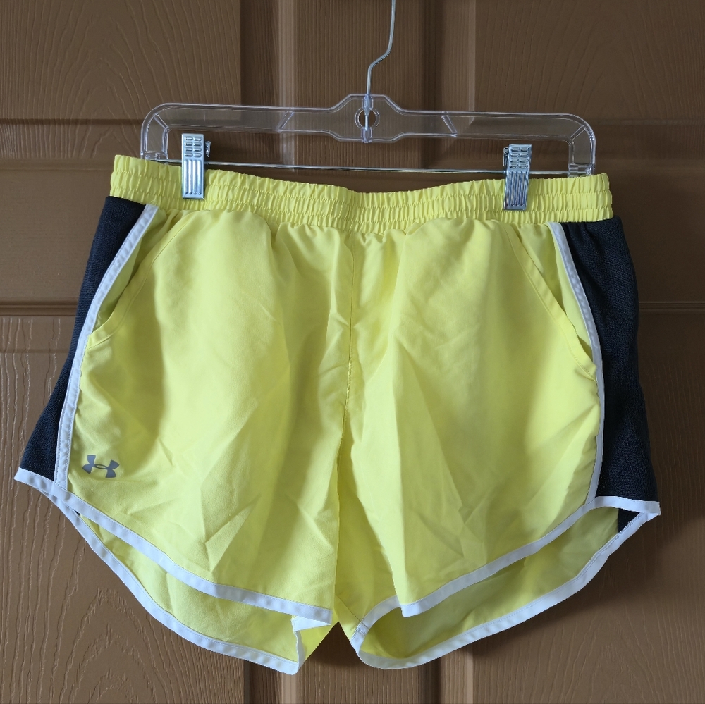 Under Armour Yellow and Black Athletic Shorts